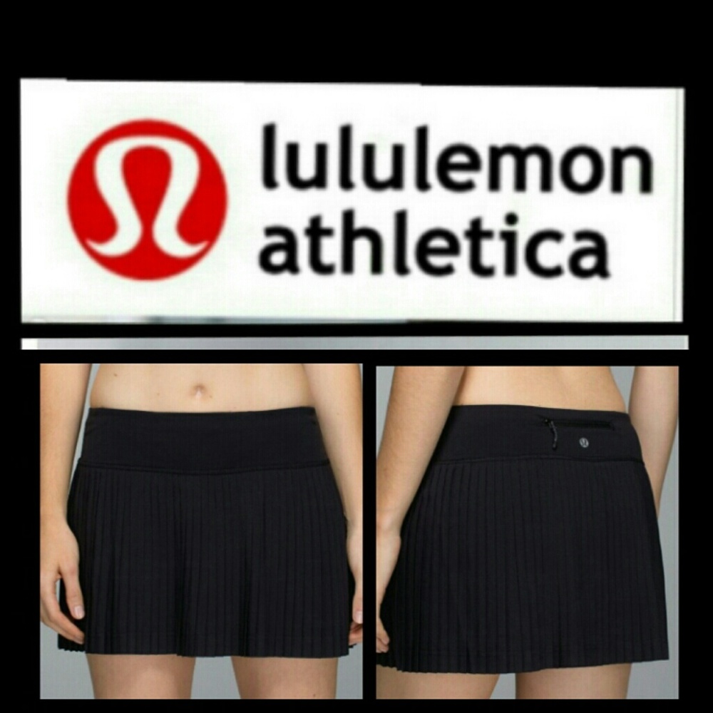 Lululemon Pleat to Street Skirt, Size 10 black
